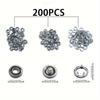 200pcs Metal Sewing Buttons and 1pc Snap Fastener Pliers Set - Easy DIY Clothes Buckle Installation