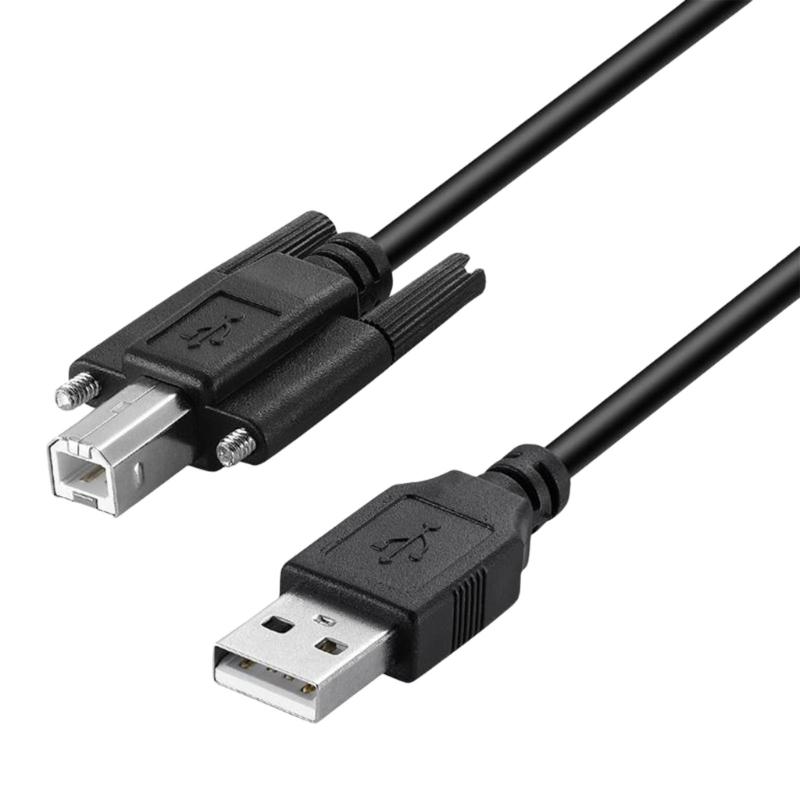 Профессиональный высокоскоростной USB 2.0 кабель для принтеров и сканеров, тип A (папа) - тип B (папа), с винтовым креплением панели