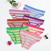 3PCS Women's Panties Set Cotton Thongs Simple Striped Female Underwear Sexy Lingerie Sports Comfortable Hot G-Strings