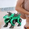 Automatic Transform Dino Car, with LED Light, Vehicle Toys for 1 2 3