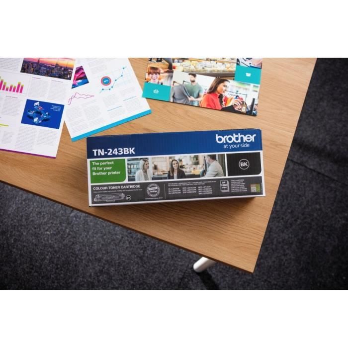 Toner Noir Standard - BROTHER - TN243BK - 1 000 Pages