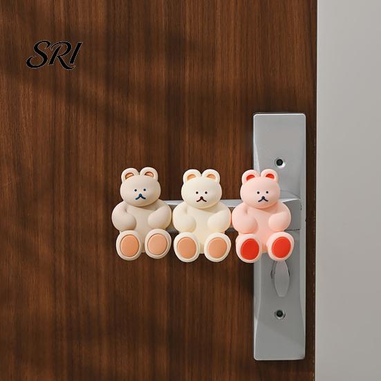 Door Handle Shock Absorber Bear Stopper Wall Protector Adhesive-Free Silicone Lever Stop Adhesive-free Guard Bumper Noise Reduction Home Office