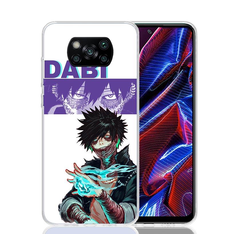 My Hero Dabi Bnha Case Phone Cover for Xiaomi Redmi Note 10 9 9S 8 8T 7 5 Pro Mi 12T 11T 10T 9T 12 11 Lite A3 A2 Trend Fundas Mi