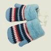 Вязаные перчатки с полосками для детей от 3 до 9 лет, теплые перчатки для мальчиков и девочек, детские осенне-зимние снежные варежки для детей