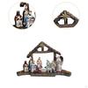 Christmas Nativity Scene Figurine Set Jesus Holy Family Statue Religious Decor Resin for