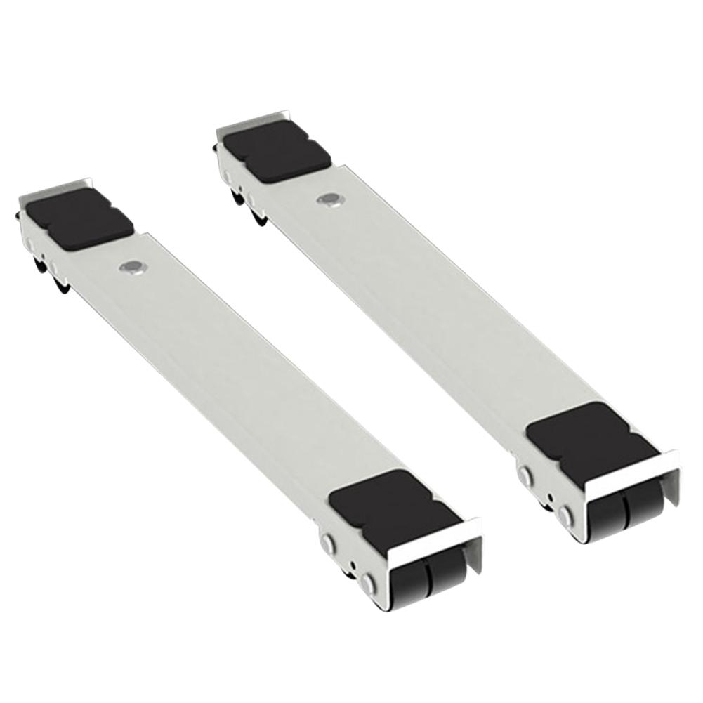 2pcs Movable Washing Machine Stand Adjustable Furniture Dolly Mobile Roller Anti-slip with Wheels Home Furniture Moving Roller