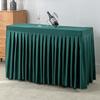 Rectangular Tablecloth Conference Exhibition Solid Table Cover Elegant Table Skirt For Wedding Banquet Party Desk Decor