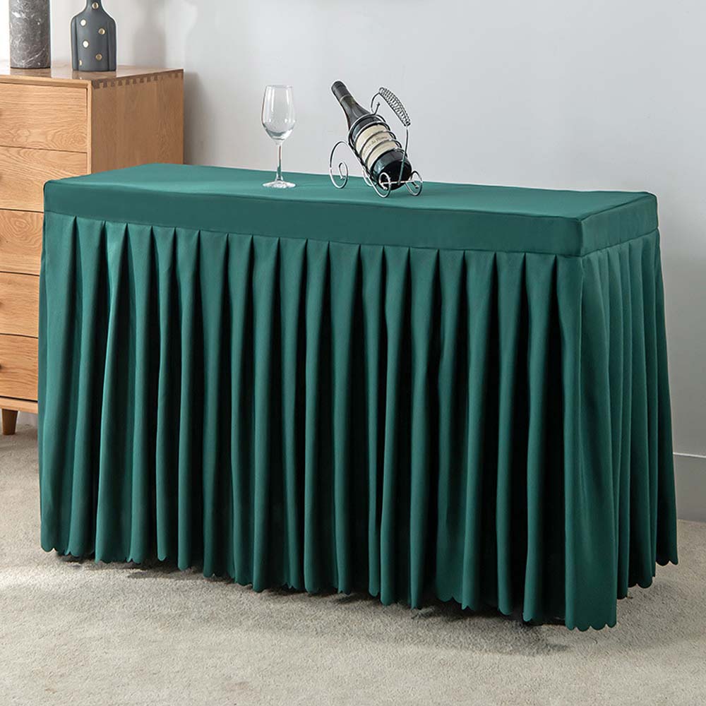 Rectangular Tablecloth Conference Exhibition Solid Table Cover Elegant Table Skirt For Wedding Banquet Party Desk Decor