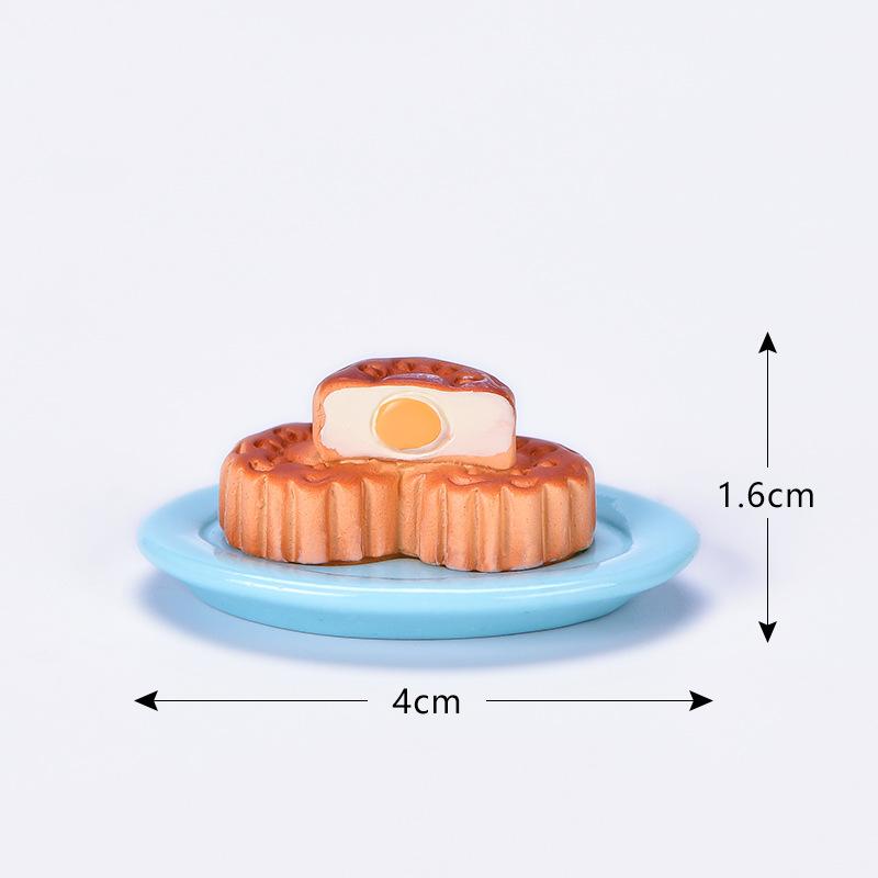 Праздник середины осени Микро-ландшафтные украшения Изделия из смолы Едящие лунный пряник кролики Милые животные Кролики-повара