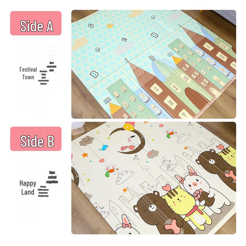 Складной коврик XPE для ползания малышей толщиной 4 см - Холодоизолирующий и прочный напольный коврик