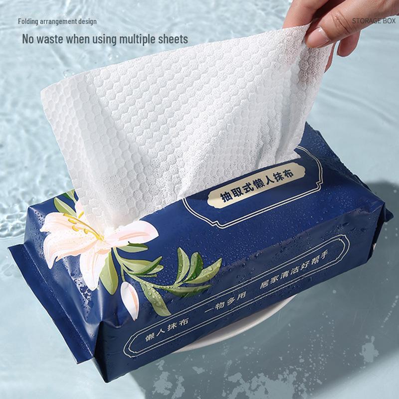 Removable Thickened Kitchen Rags - Disposable & Non-stick Oil Lazy Cloth
