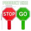 10PCS Reversible Stop and Go Sign Handheld Crossing Guard Stop Sign for Outdoor Event Road Management
