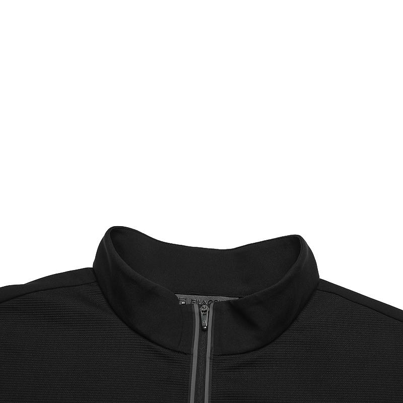 Fila Golf Series Casual Sports Simple Style Elastic Soft Stand Collar Long Sleeve T-Shirt Men Tops A11M545221FBK