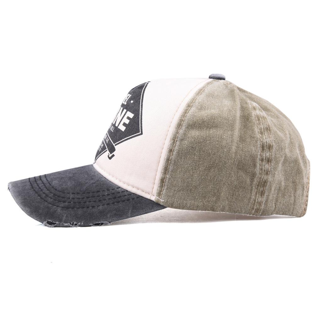 Vintage Distressed Baseball Cap "Jewel Shine" Print Washed Cotton Dad Hat