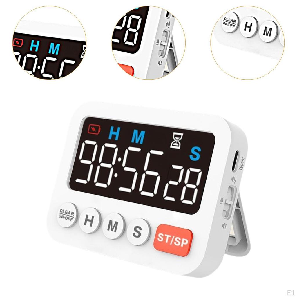Kitchen Timer Count Up Down Tool Versatile Gadget Tabletop Digital for Shower Baking