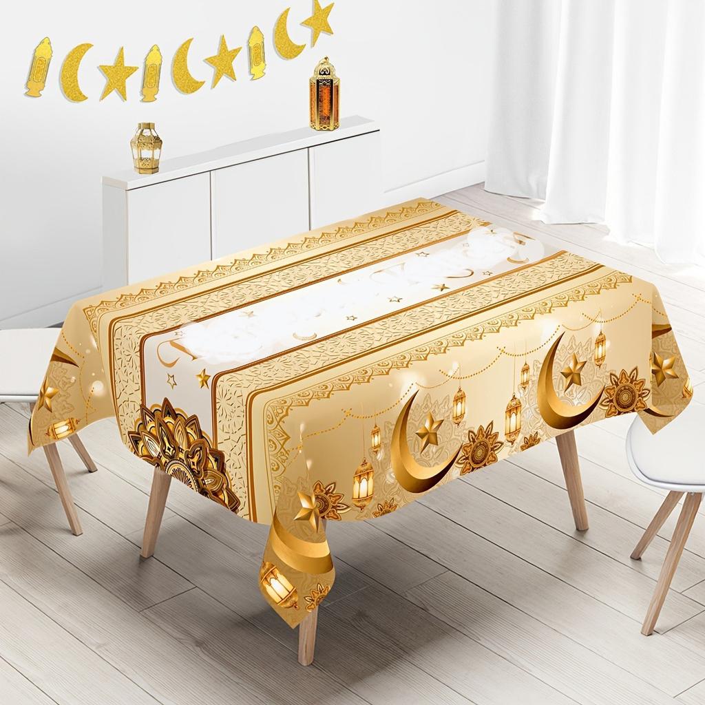 Скатерть для стола «Мистическая луна» - Этнический принт для обеда, вечеринки и дома, Праздничная скатерть, Устойчивая к смятию