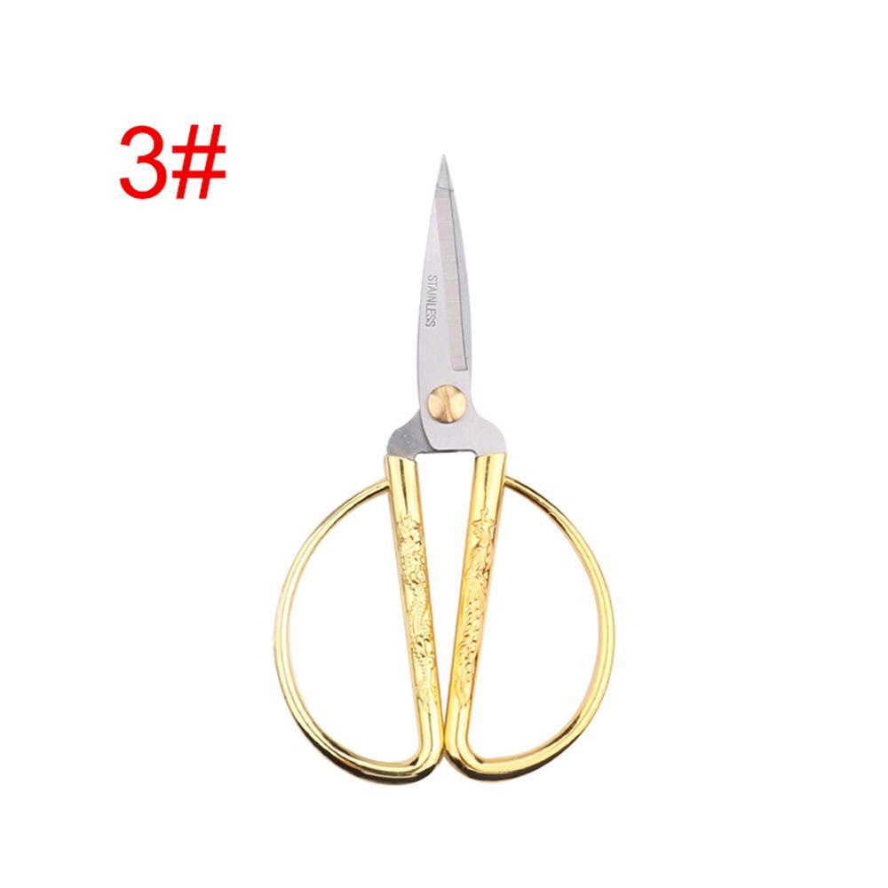 Gold Durable Craft Fabric Short Cutter Sewing Tool Household Shears Scissors Tailor Scissor