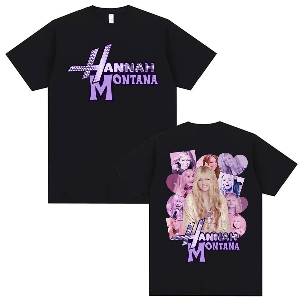 Pop Star Hannah Montana Emotions Pink T Shirts Men Women Fashion Trend High Quality Tshirt Aesthetic Casual 100 Cotton T Shirt