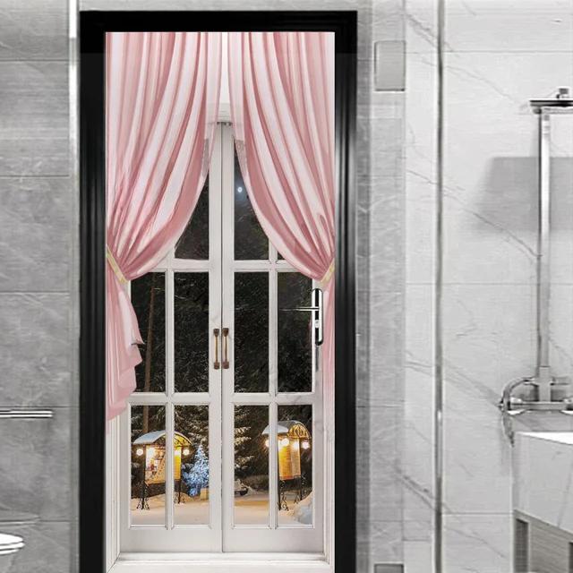 Наклейка на окно и внешнюю дверь для гостиной, спальни, сделай сам, самоклеящиеся обои, домашний декор, дверной плакат, ремонт, легко наклеивается