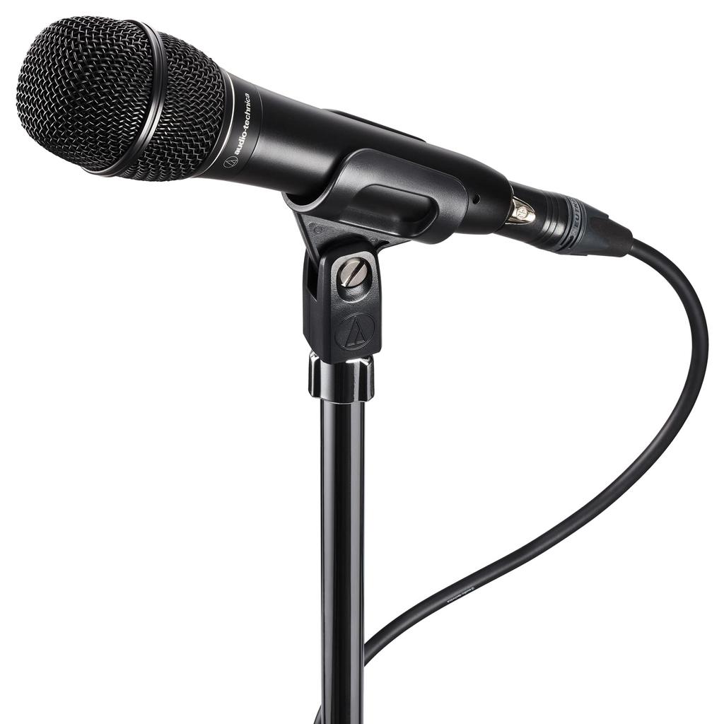 Audio-Technica ATS99 Dynamic Microphone, Unidirectional, Vocal, Includes Microphone Holder and Pouch, Black