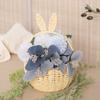 Adorable Bunny Ears Woven Basket for Easter Gifts for Picnic Wedding Party Candy Flower Basket Empty Snacks Basket Decor