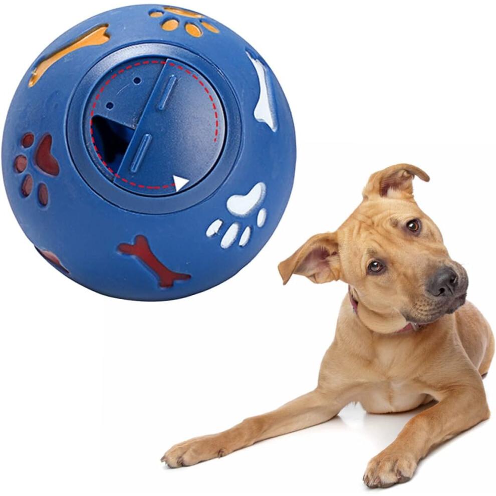 Dog Dispensing Toy with Water Outlets, Durable Interactive Training Ball for Small Dogs, Blue