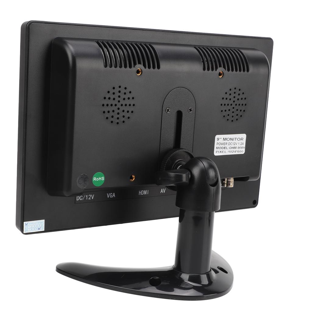 9in TFT LCD Computer Monitor with Multi Input Interface Speaker HD Color Gaming Display Screen for