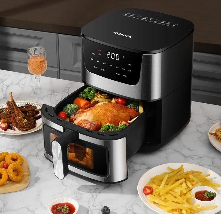 Fat-Free Fryer 5.5L 1500W Large Air Fryer Oven Xl Window 60Min