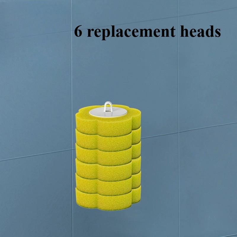 Набор туалетных щеток со сменными одноразовыми головками, набор инструментов для уборки ванной комнаты, включающий настенные туалетные щетки