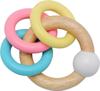 Игрушка для малышей 0 лет 1 год погремушка для прорезывания зубов деревянная игрушка деревянная погремушка с 3 кольцами подарок на день рождения 0 лет 1 год мальчик девочка ребенок новорожденный ребенок ребенок