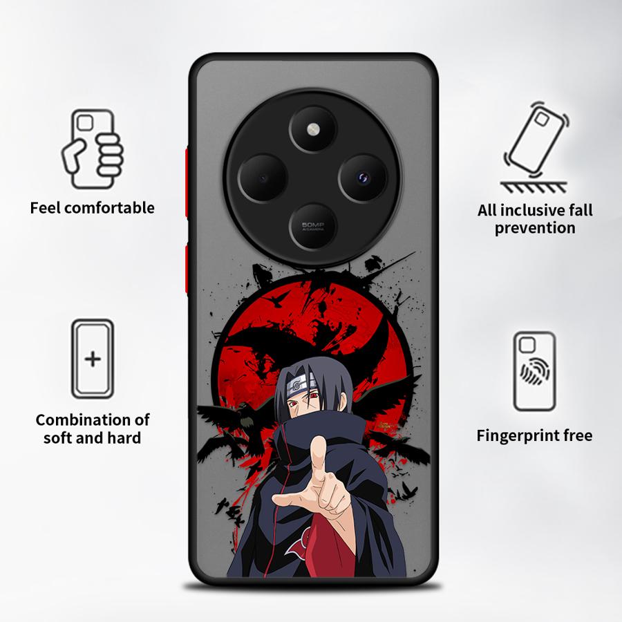Narutos Uchiha Itachi Matte Phone Cover Case for Xiaomi Redmi 14C 12C 13C A4 K40 Pro A1 A2 Plus 10 9