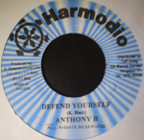 7-дюймовая пластинка ANTHONY B - Defend Yourself NONE Harmodio 2000 Ямайка Регги, Ска и Даб Б/у