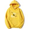 2025 Bee Happy Lovely Hooded Pullovers Women and Men Cute Graphic Hoodie Casual Autumn_winter Loose Sweatshirt Cartoon Comic Clo