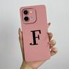 Чехол для vivo Y28 4G Чехол-крышка для vivo Y28 4G Милые начальные буквы Квадратный Жидкий Мягкий силиконовый чехол для телефона Матовый Ударопрочный задний чехол
