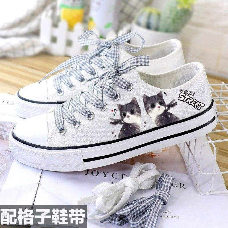 Низкие парусиновые туфли, маленькие белые туфли, женская обувь, студенты, бархат на осень и зиму, корейская версия, балетки, кеды, одинарные туфли, б