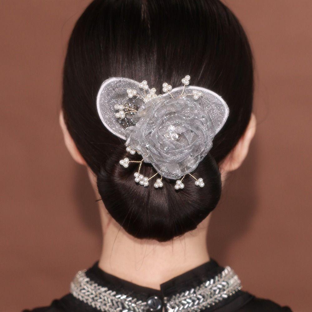 Flexible Hair Bun Maker Cloth Lazy Hair Curler Exquisite Flower Hair Clip  Hair Accessories