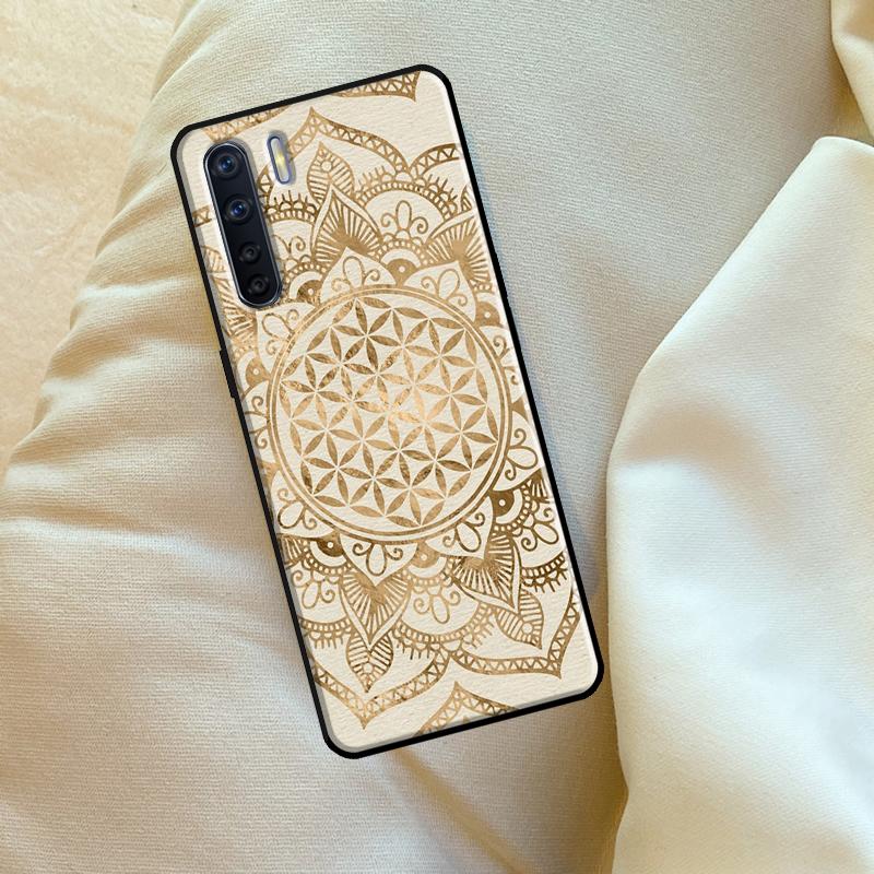 Flower Of Life In Lotus Pastel Case For Oppo A96 A76 A16 A18 A38 A58 A78 A98 A74 A94 A54 A80 A60 A40 A15 A17 A57 A5 A6 Pro