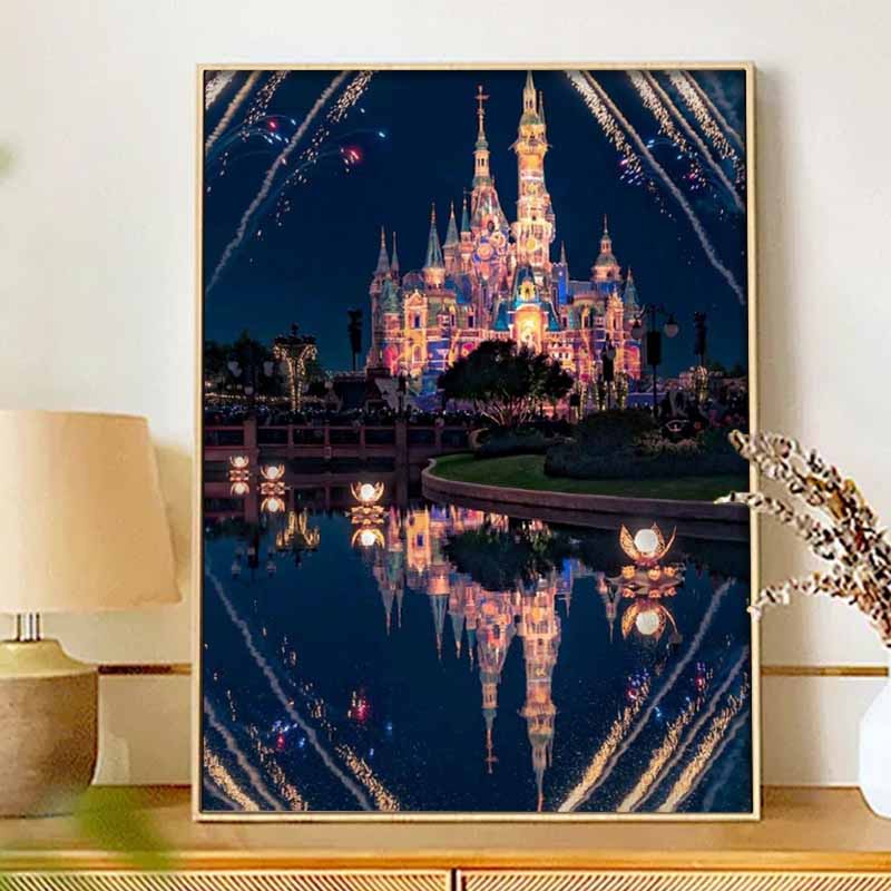 Disney Diamond Painting 5D DIY Castle Diamond Painting Art Diamond Painting Kit Adult/Beginner Gift Idea Creative Home Decor
