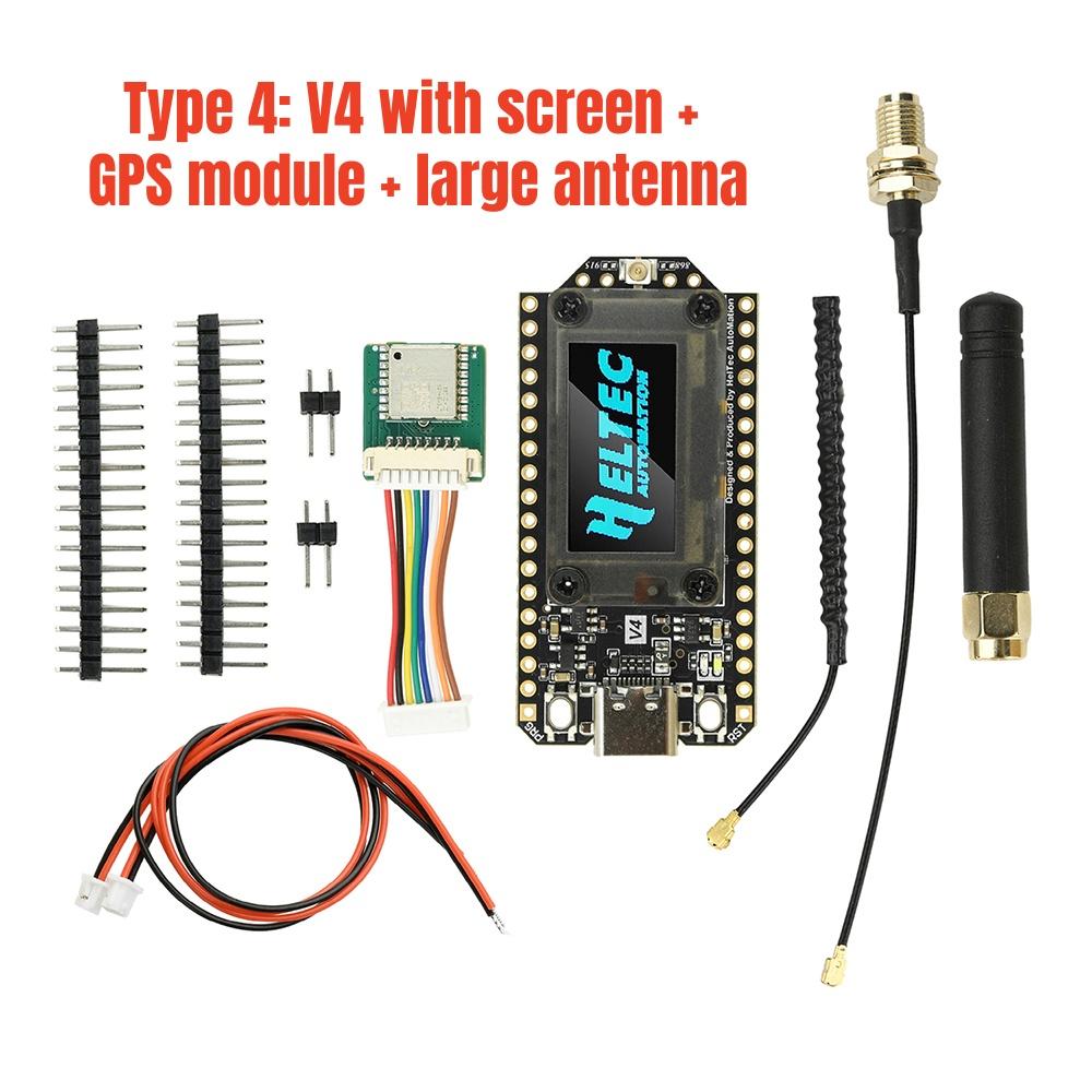 Новая отладочная плата Heltec LoRa 32 V4 Meshtastic ESP32 SX1262 0,96-дюймовый OLED с питанием от солнечной батареи Сеть Mesh GPS WiFi LoRa BLE Низкое энергопотребление