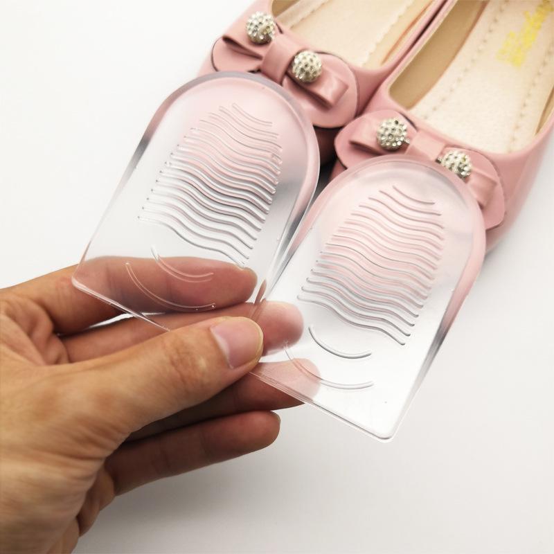 Прозрачная силиконовая противоскользящая пятка: Утолщенная, Амортизирующая, Массажная Подушечка, Невидимая и Износостойкая, Половинчатая ГЕЛЕВАЯ