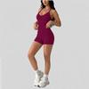 36-Color High-Waisted Ruched Neckline Crop Top Tapered Leggings Yoga Set Women With Built-in Bra Pad