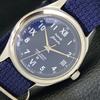 USED MENS HMT JANATA HAND-WINDING INDIAN BLUE COLOR DIAL WATCH A432773-2 R113-a432773