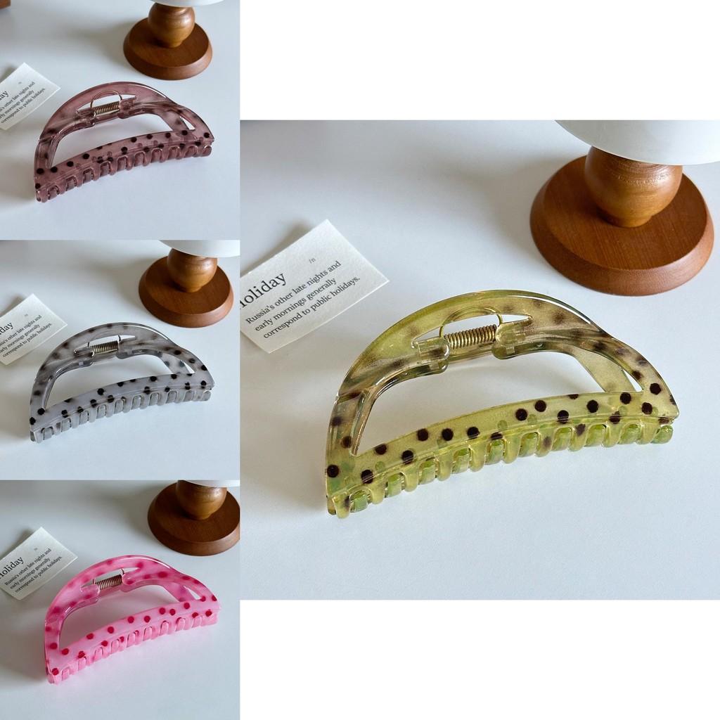 Элегантная корейская заколка-краб для волос в крупный горошек с шикарным модным дизайном для женщин