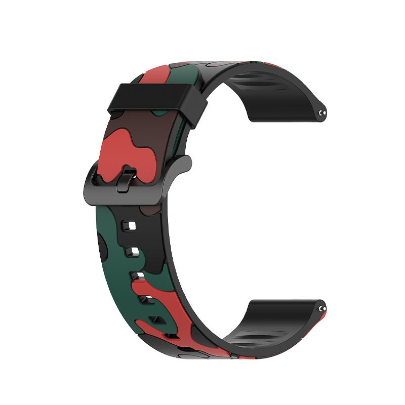 For Haylou Solar LS05 Camouflage Pattern Silicone Smart Watch Strap Replacement Watchband