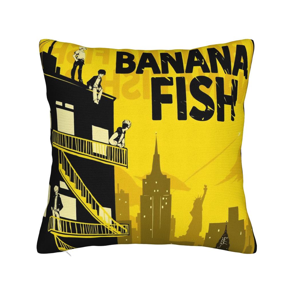 Декоративные наволочки Банановая рыба Аниме Аксессуары Постельная Подушка Чехол Наволочка Молния Много Размеров