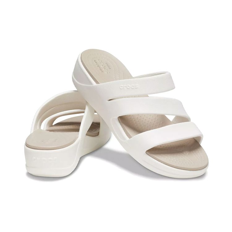 Crocs Monterey Comfortable Thick Sole Slippers Women Slippers White 206304-159