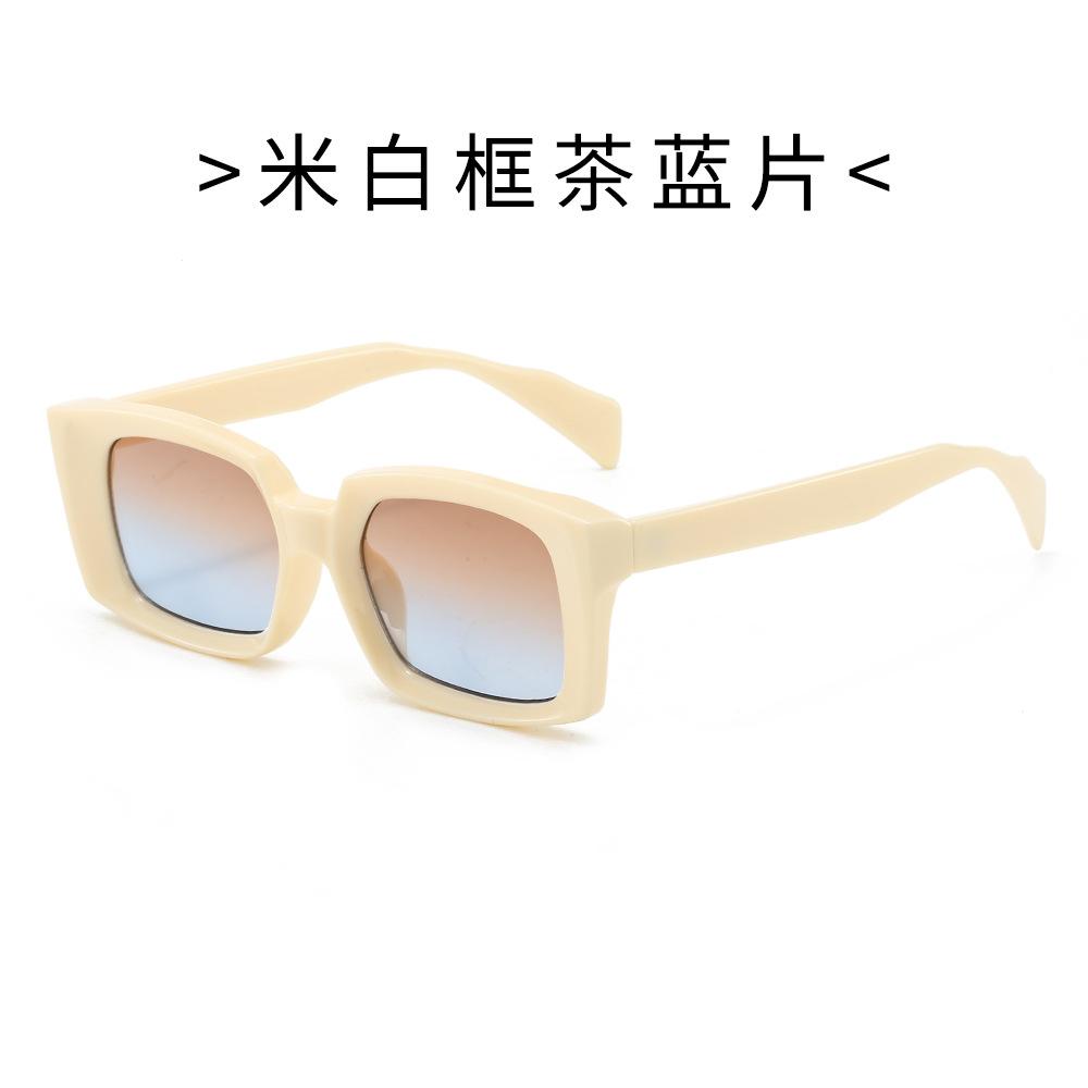 Trendy Square Sunglasses for Women Men Green Frame Blue Light Blocking Glasses Stylish Fashion Shades