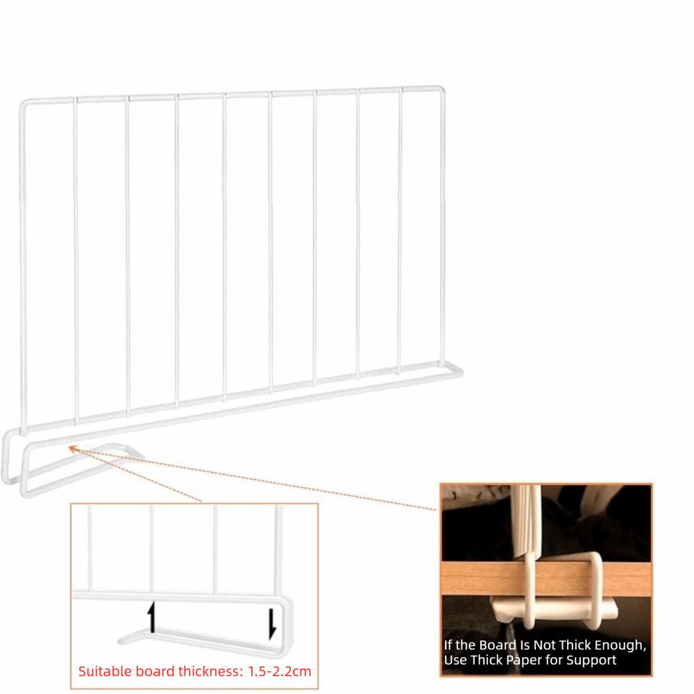 Metal Closet Divider White Closet Separator Space Saving Wardrobe Divider  For Clothes