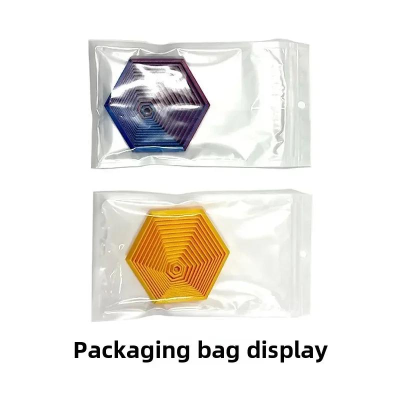 3D Printed Fractal Fidget Hexagon 7Cm Portable Playing Sensory Anti-Stress Toy Desktop Ornament Kid Toy Visual Surprise Toy Game
