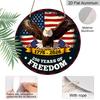 2D Flat 1pc Aluminum Independence Day-Themed Soaring Eagle Wall Decor 7.87 inches x 7.87 inches Patriotic Decor Suitable for hanging on front doors